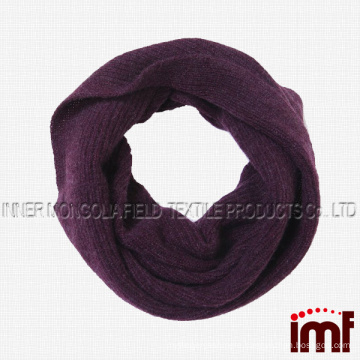 Women Solid 100% Pure Cashmere Infinity Circle Loop Scarf